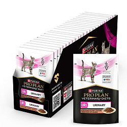 PRO PLAN (Про План) VETERINARY DIETS Urinary корм влажный для кошек при МКБ с лососем, 85 г