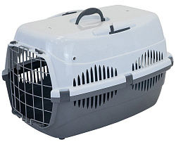 Переноска ZooM "Спутник-3"с мет.дверцей (до15кг) 58*41*36см 4292сер-бел