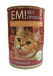Ем без проблем Аппетитный обед консервы для кошек с индейкой 410 г