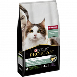 PROPLAN Cat LiveClear сухой корм для стерилизованных кошек с индейкой 1,4 кг 