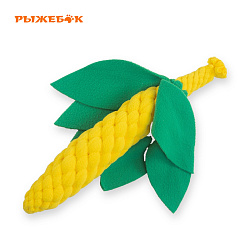 Игрушка текстильная флисовая для собак "Кукуруза" 31х5,5 см Рыжебок