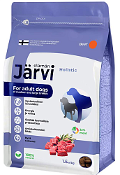 Jarvi (Ярви) монопротеиновый сухой корм для собак средних и крупных пород с говядиной, 1,5 кг