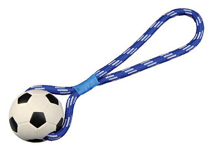 Игрушка "Футбольный резиновый мяч на веревке" 8/35 см  33491 Trixie