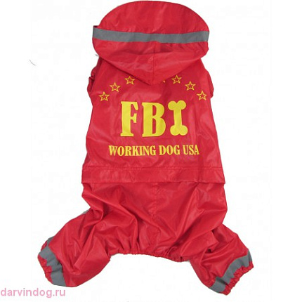 Дождевик "FBI" красный Limargy 5XL D3275