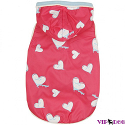 PUPPY ANGEL 043 Дождевик "Сердечки" 4 лапы(XS, розовый) 0019691