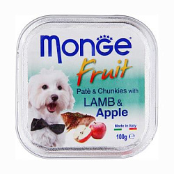 Monge Dog Fruit ламистер для собак ягненок с яблоком 100 г арт. 70013222