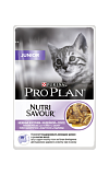 PROPLAN CAT JUNIOR Nutri Savour нежные кусочки в соусе с индейкой 85 г 