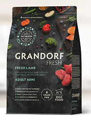 Grandorf (Грандорф) Fresh корм для собак мелких пород Свежее мясо ягненка с бататом 3 кг