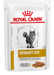 Royal Canin (Роял Канин) Urinary S/O Moderate Calorie УринариС/О Мод.Кэлори (фелин) соус Влажный корм для взрослых кошек 85 г