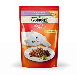 GOURMET MON PETIT влажный корм для взрослых кошек с ягненком 50 г 12287077