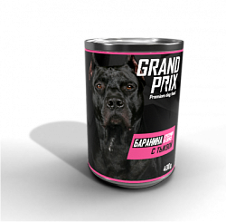 GRAND PRIX DOG консервы для собак кусочки в соусе Баранина с тыквой 400 г