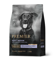 Premier Dog Премьер Дог Филе лосося с индейкой для собак средних пород 10 кг