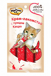 Мнямс Крем-лакомство для кошек с тунцом Кацуо 15 г*4 шт 703805