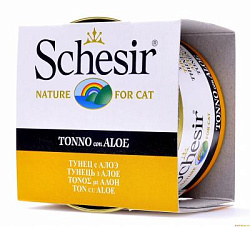 Schesir консервы для кошек тунец/алоэ 85 г 60439