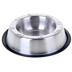 Миска металлическая нескользящая рельефная 2,8 л 