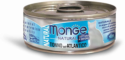Monge Cat Natural TONNO dell’ATLANTICO консервы для взрослых кошек атлантический тунец 80 г 70007214