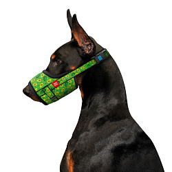 Намордник для собак WAUDOG Nylon, рисунок "Авокадо", пластиковый фастекс, размер №1, О 14-20 см