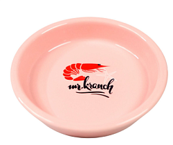 Миска керамическая для кошек 200 мл Креветочка, розовая Mr.Kranch 