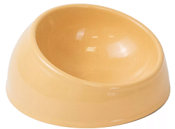 Миска пластиковая сфера малая бежевая диаметр 11 см ZooM
