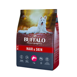 Mr. Buffalo HAIR & SKIN CARE Сухой корм для собак  средних и крупных пород лосось 2 кг