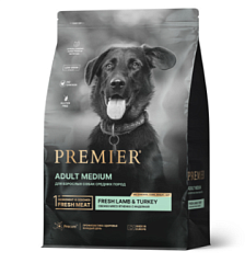Premier Dog Премьер Дог Ягненок с индейкой для собак средних пород 1 кг
