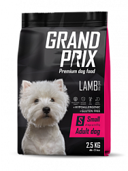 GRAND PRIX DOG Сухой корм для взрослых собак мелких и миниатюрных пород с ягненком 2,5 кг