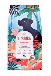 FLORIDA DOG Сухой корм для щенков крупных пород с ягненком и грушей 14 кг