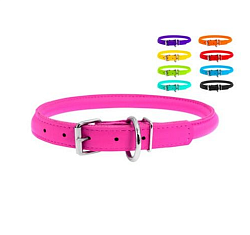 Ошейник WAUDOG Glamour с QR паспортом, круглый, Д 10 мм, Дл 39-47 см голубой 35062