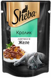 Sheba (Шеба) влажный корм для взрослых кошек кролик в желе 85 г пауч