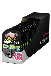 ALPHAPET (АльфаПет) влажный корм для собак с чувствительным пищеварением кролик и яблоко 100 г