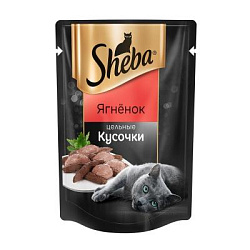 Sheba (Шеба) влажный корм для взрослых кошек кусочки ягненка 80 г пауч