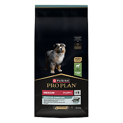 PRO PLAN (Про План) SENSITIVE DIGESTION сухой корм для щенков средних пород с ягненком, 12 кг