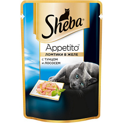 Sheba (Шеба) Appetito влажный корм для кошек тунец и лосось в желе 85 г 10139818