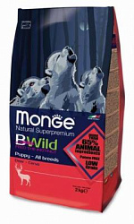 Monge Dog BWild Deer сухой корм для щенков всех пород с олениной 2 кг 70011846