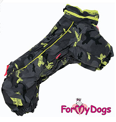 FOR MY DOGS Комбинезон т.серый/лайм камуфляж для мальчиков р-р 14 TDW0081-2023 M