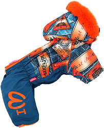 FOR MY DOG Куртка сине/оранж для мальчиков (14) FW685-2019М