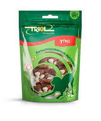 Кальцинированные косточки с курицей для собак, 70г, Triol