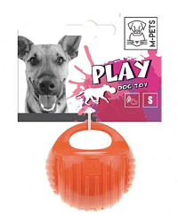 Игрушка для мелких пород мяч-гиря оранжевый 7,7 см, MPets