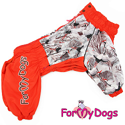 FOR MY DOG Комбинезон утепленный Аисты для девочек размер 40 см, грудь 60 см
