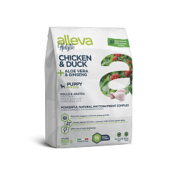Alleva (Аллева) Holistic сухой корм для щенков и юниоров мелких пород с курицей и уткой, 800 г
