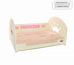 Кровать "Prince&Princess"беж/роз с бежевым матрасом Limargy