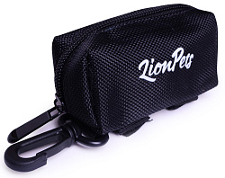 Сумочка диспенсер для уборки за животным слепучкой Чёрный 9,5*5*5 см Lion