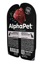 ALPHAPET (АльфаПет) влажный корм для взрослых собак с олениной и северными ягодами 100 г