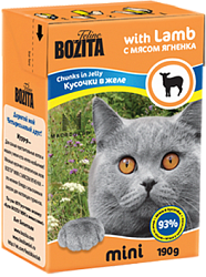 "BOZITA" тетра пак консервы для кошек 190 г (желе с мясом ягненка) 2101