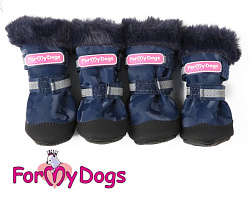 FOR MY DOGS Сапоги зимние РП с усиленным носком синие ц/кр р-р 1 TDSH0038-2023 Br