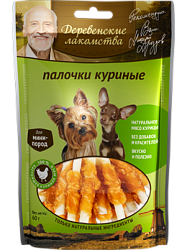 Деревенские лакомства Палочки куриные для мини-пород 60 г 79711496