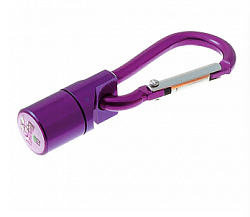 Маячок на ошейник трехцветный с карабином ZooOne (ФИОЛЕТОВЫЙ) 1002-06