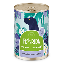 Florida Dog (Флорида Дог) консервы для собак ягнёнок с черникой 400 г
