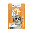 Smart Cat влажный корм для кошек и котят кусочки курочки со шпинатом в нежном соусе 85 гр
