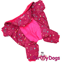 FOR MY DOGS Комбинезон"Звёзды"розовый для девочек 16